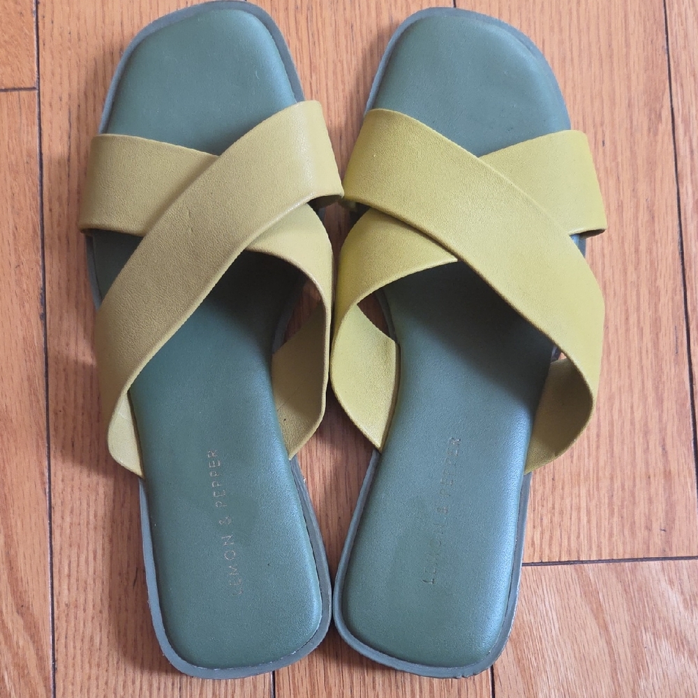 Elegant Olive and Greenish Yellow Women's Sandals